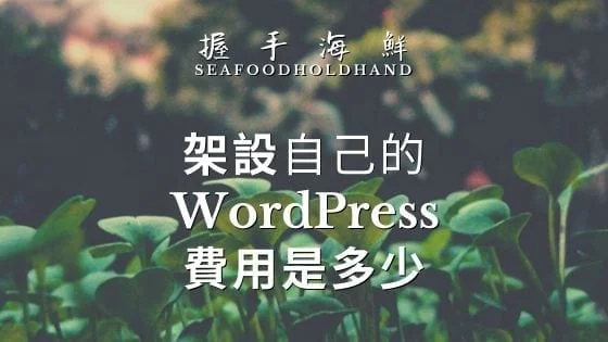 多少的錢才夠架設WordPress網站呢？費用可能比你吃一頓飯還要便宜。